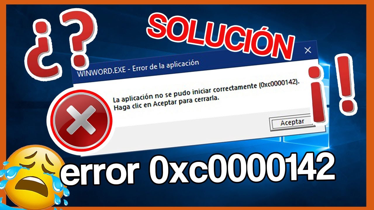 Error 0xc0000142 - YouTube