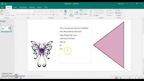 Print a DL envelope-sized document created in Microsoft Publisher