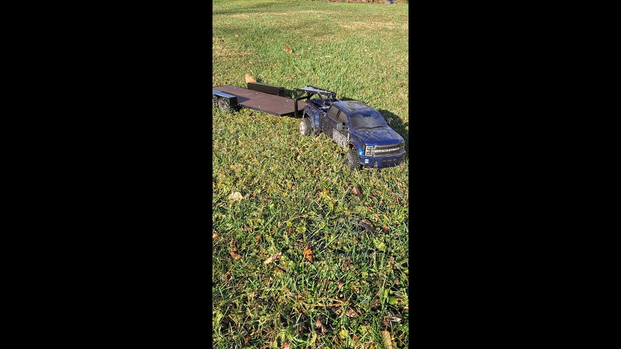 testing rc gooseneck trailer and run on CEN 450 DUALLY YouTube