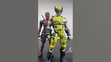 deadpool and wolverine stop motion short #stopmotiontrend  #marvel #stopmotionstudio #stopmotion