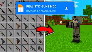 Top 3 REALISTIC GUNS MOD For MINECRAFT PE 1.20 (DON'T MISS). screenshot 3