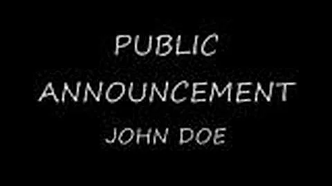 Public Announcement - John Doe