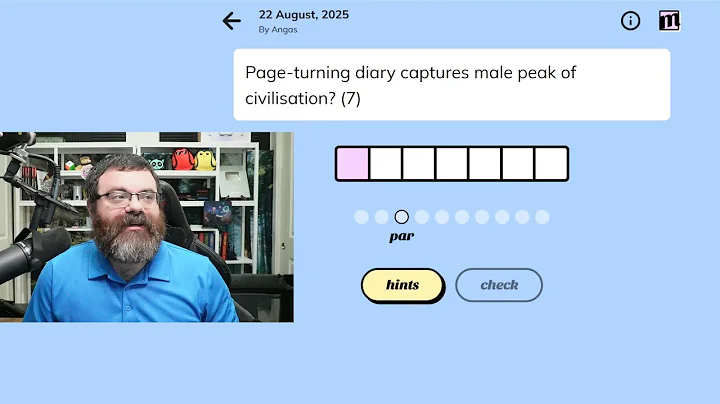 Minute Cryptic Aug 22nd, 2025 #wordgames #crypticcrossword #crossword