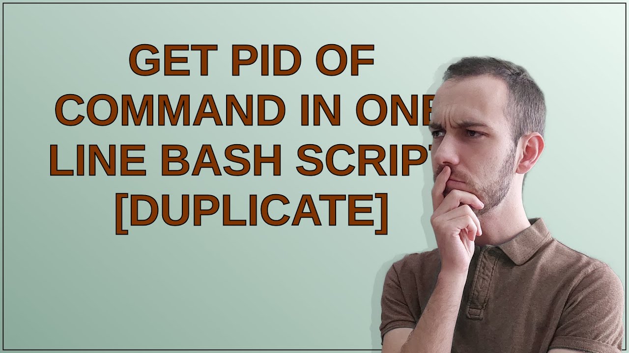 Unix: Get PID of command in one line bash script - YouTube