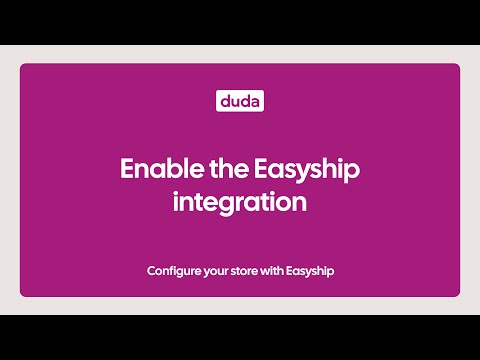 Enable Easyship Integration | Automated Shipping with Easyship - video from Duda