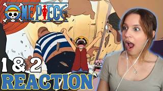 First Time Watching ONE PIECE 💕 | Reaction Episode 1 & 2