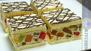 Prajitura cu blat cu nuca | Prajitura Mozaic | Adygio Kitchen