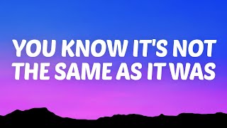 Harry Styles - As It Was (Lyrics) you know it's not the same as it was