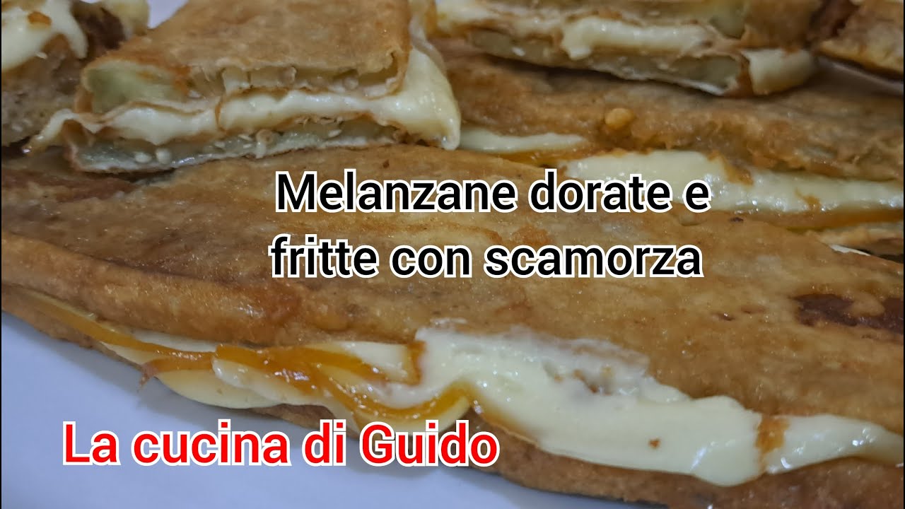 Melanzane dorate e fritte con scamorza ( dette pullastiell)