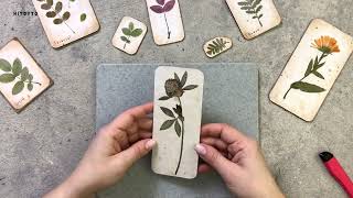 Pressed flower bookmark