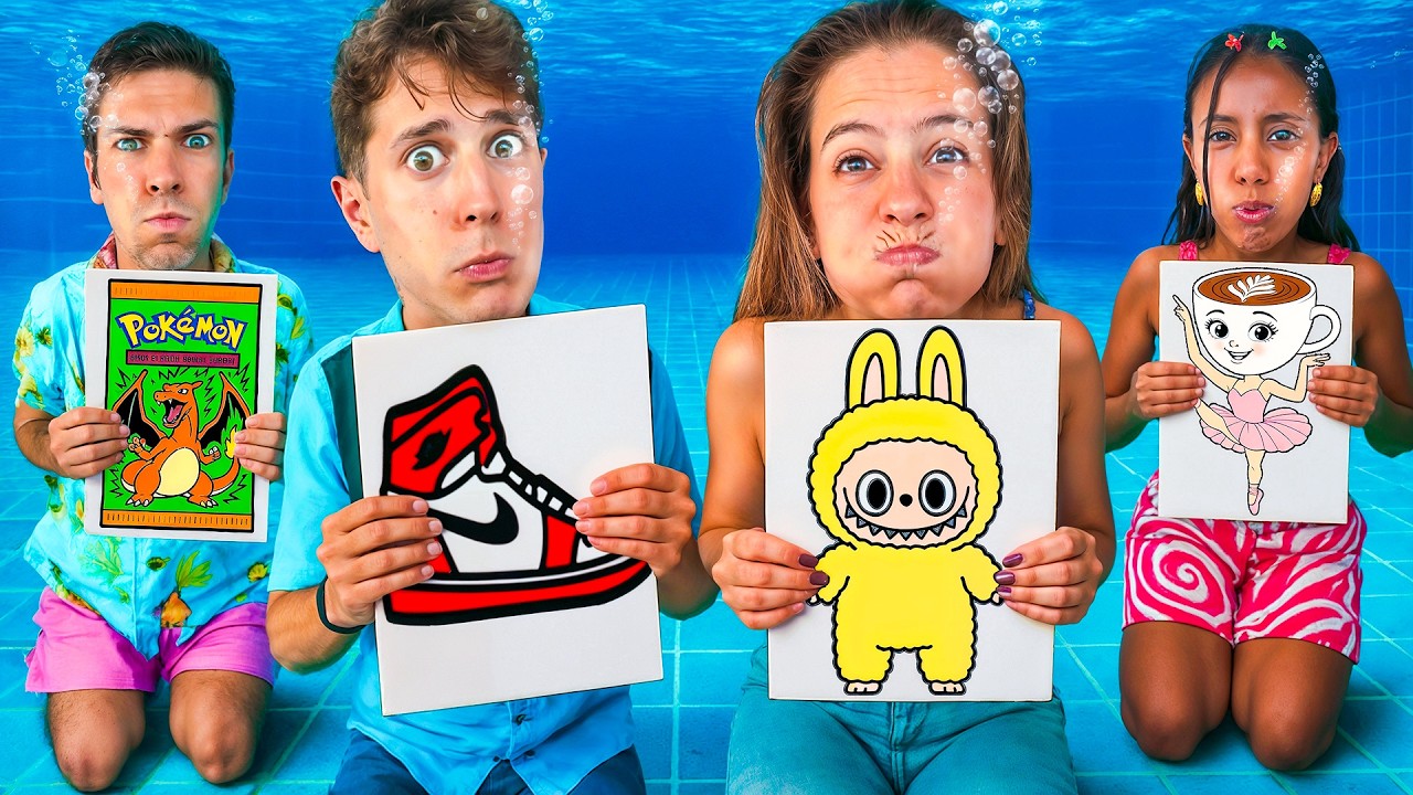 TI COMPRO TUTTO QUELLO CHE RIESCI A DISEGNARE SOTT’ACQUA IN PISCINA PER 24 ORE!✏️ *CHALLENGE*