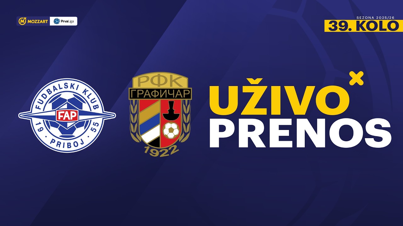 FAP - RFK Grafičar Mozzart Bet Prva liga Srbije 2025/26 39. Kolo