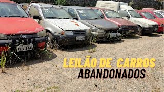 Leilão de carros abandonados pelo Detran *a partir de 500 reais.*