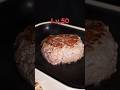 巨大なハンバーグをかぶりついて食べたら箸が止まらなくて喜んだ