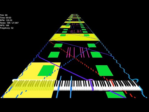 The builder - Kevin MacLeod (BLACK MIDI) #impossiblepiano #blackmidi #kevinmacleod