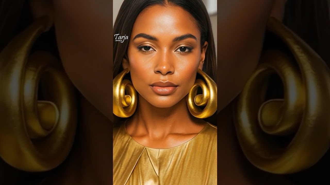 Glam Gold Hoops — Handmade Feather-Light Statement Earrings 