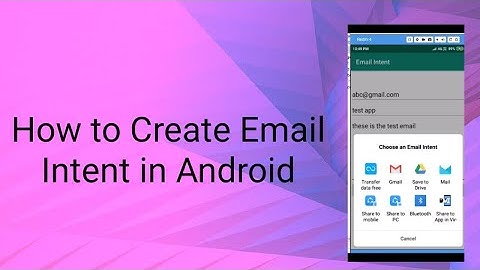 How to Create Email Intent in Android App