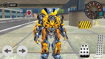 Bumblebee Robot Escape - Car, Bike Transformation Robot Car - Android Gameplay