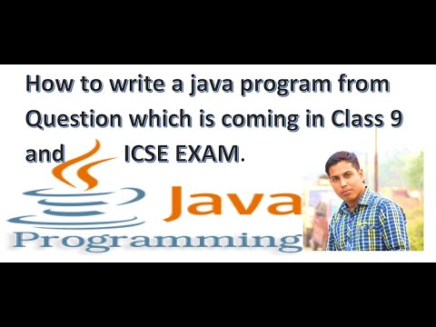 How to write a java program from Question which is coming in Class 9 ...