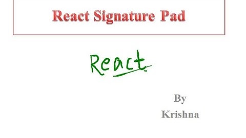 Signature Pad using React