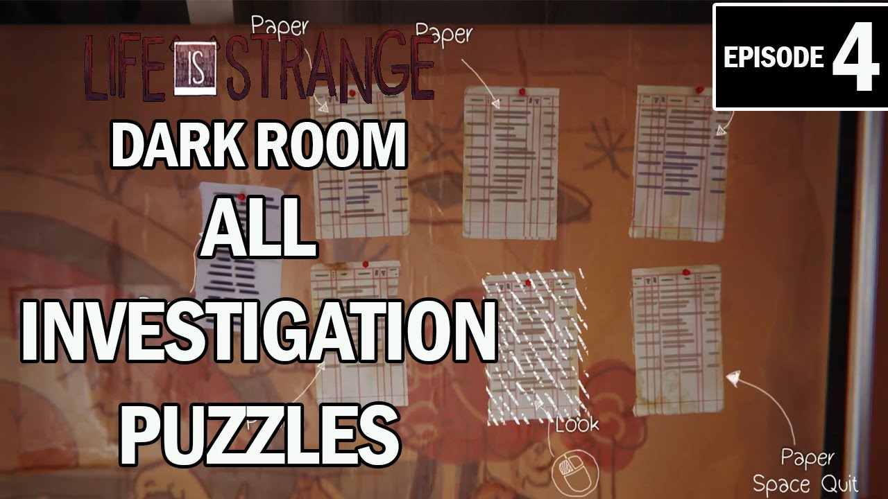 Life Is Strange Episode 4 Dark Room All Investigation Puzzles