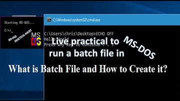 how to create a batch file in MS-DOS?