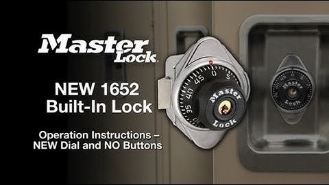 New Master Lock 1652 Combination Change Instructions