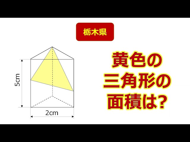 高校受験・入試】栃木県 数学 空間図形の難問 投影図や展開図で三平方