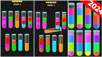 Color Water Sort 3D Gameplay 4, New Android Games  ios Walkthrough Simulator Think Brain Puzzle