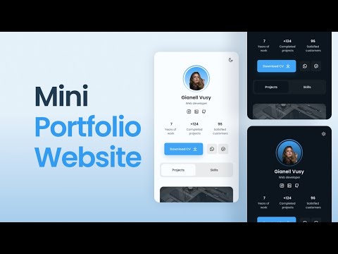 💼 Create a Responsive Mini Portfolio Website Design Using HTML CSS & JavaScript
