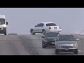 Vehicles sliding on Highway 367 from a dusting of snow in Florissant, MO - January 27, 2022