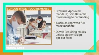 Florida school districts require masks, defying Gov. DeSantis' order