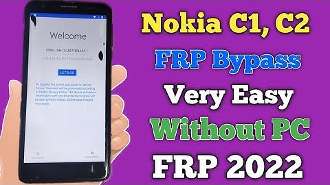 Nokia C2(Ta-1233) FRP Bypass 2022 Nokia C1 FRP Remove without PC Free 100% Working Method