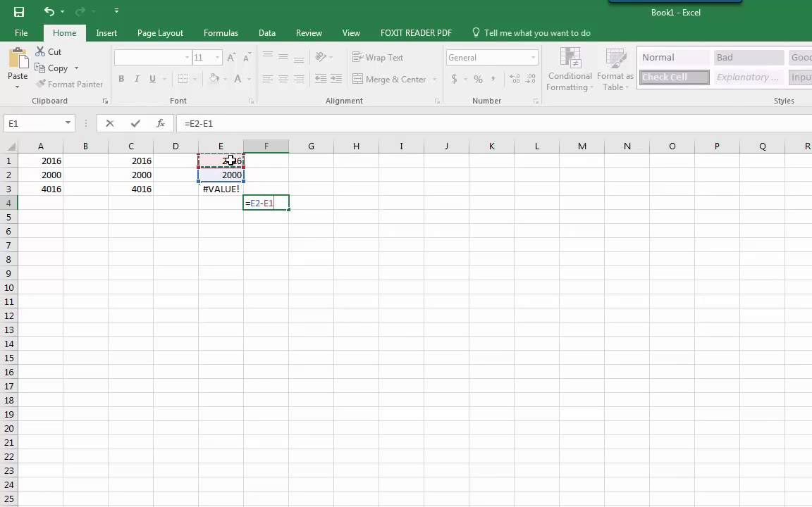 BUG in Subtraction Microsoft Excel Professional 2016 - YouTube