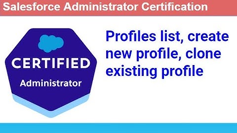 Salesforce Profiles list, create new profile, clone existing profile