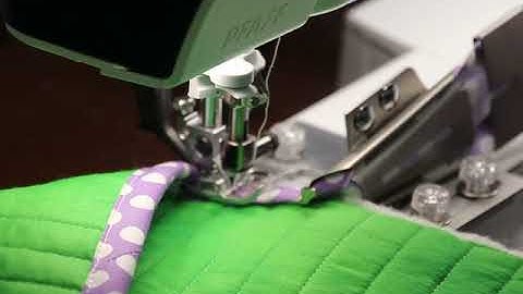 Mitered corners on Baby bugs baby quilt with Paula & Pfaff Performance Icon