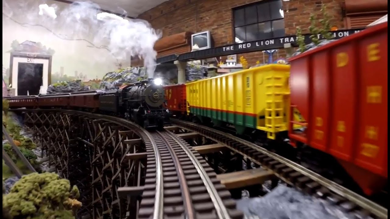 Model Trains in action O Scale Steam Trains YouTube