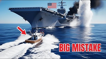 Deze vissersboot daagde een Amerikaans vliegdekschip uit – toen gebeurde DIT! #VS