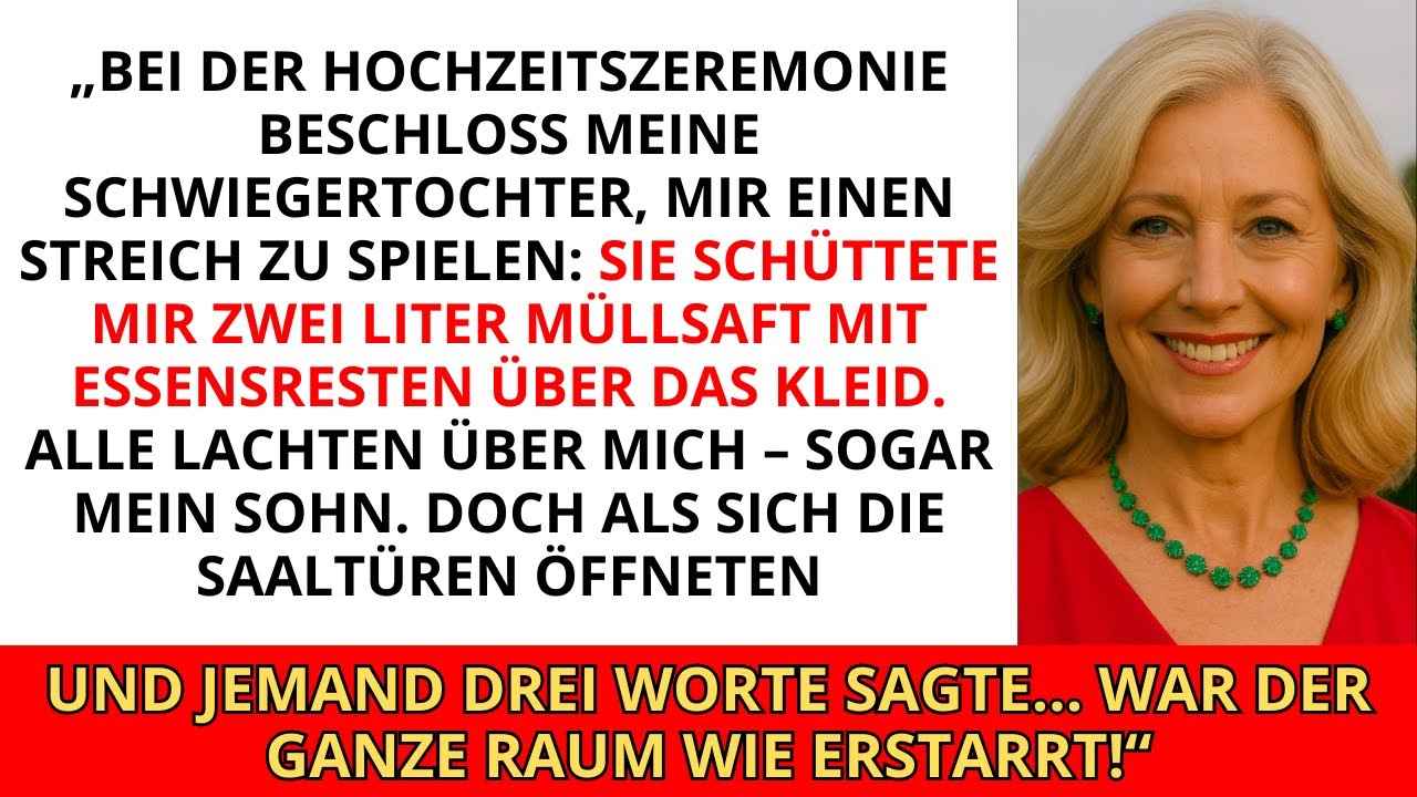 „Bei der Hochzeitszeremonie beschloss meine Schwiegertochter, mir einen Streich zu spielen: Sie s...