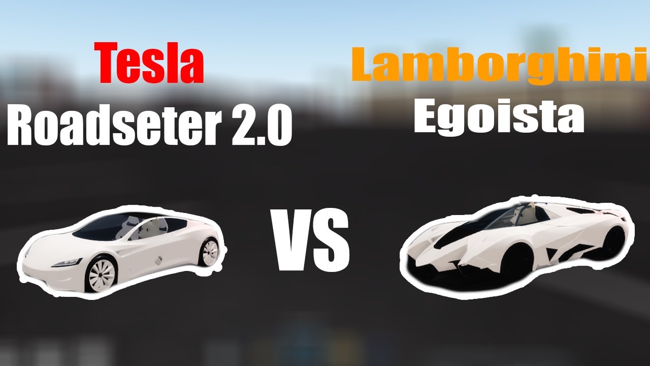 Lamborghini Egoista Vs Tesla Roadster 2 0 Head 2 Head On Vehicle
