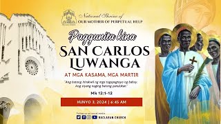 Baclaran Church: Paggunita kina San Carlos Luwanga at mga kasama, mga martir