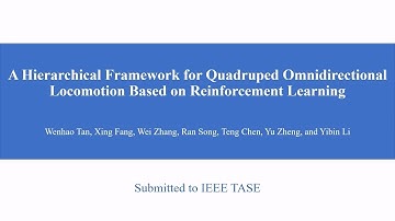 A Hierarchical Framework for Quadruped Omnidirectional Locomotion Based on Reinforcement Learning
