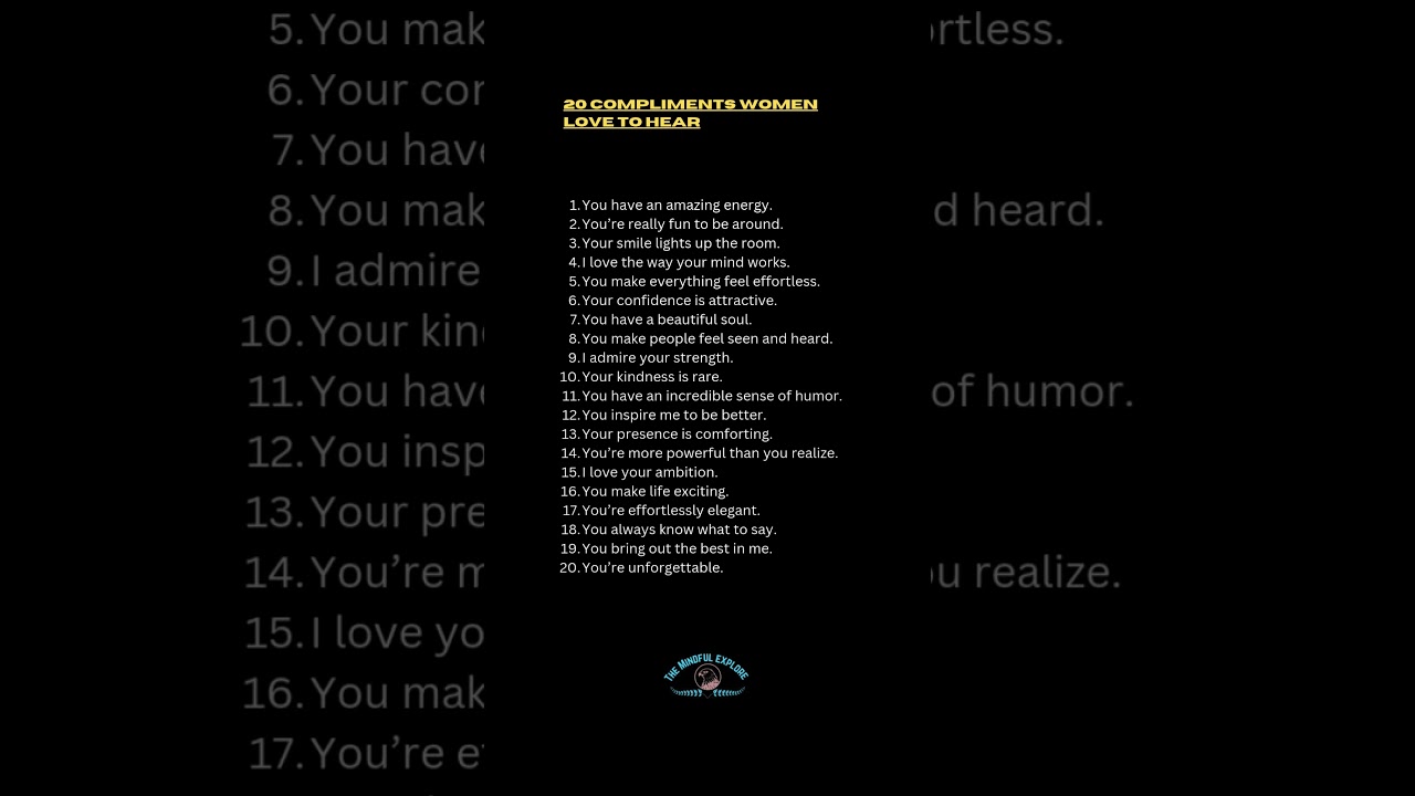 20 Compliments Women Love to Hear 