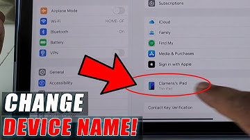 how to change your device name on ipad?