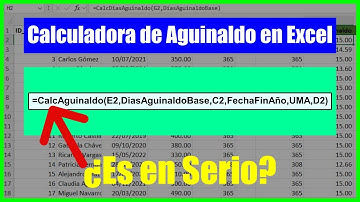 Como Calcular el Aguinaldo con Formulas Excel