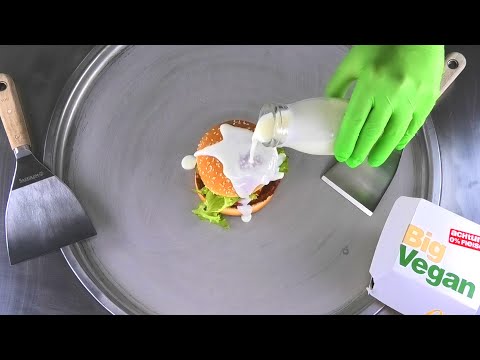 McDonalds BIG Vegan TS Ice Cream Rolls | how to make fried Ice Cream with McDonald's Burger | Food