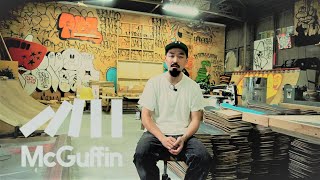 スケートデッキの廃材を使った彫刻作品で注目を集めるアーティスト Haroshi