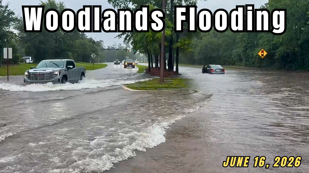 Another Day of Flooding Takes Aim at The Woodlands, Texas on June 16, 2026