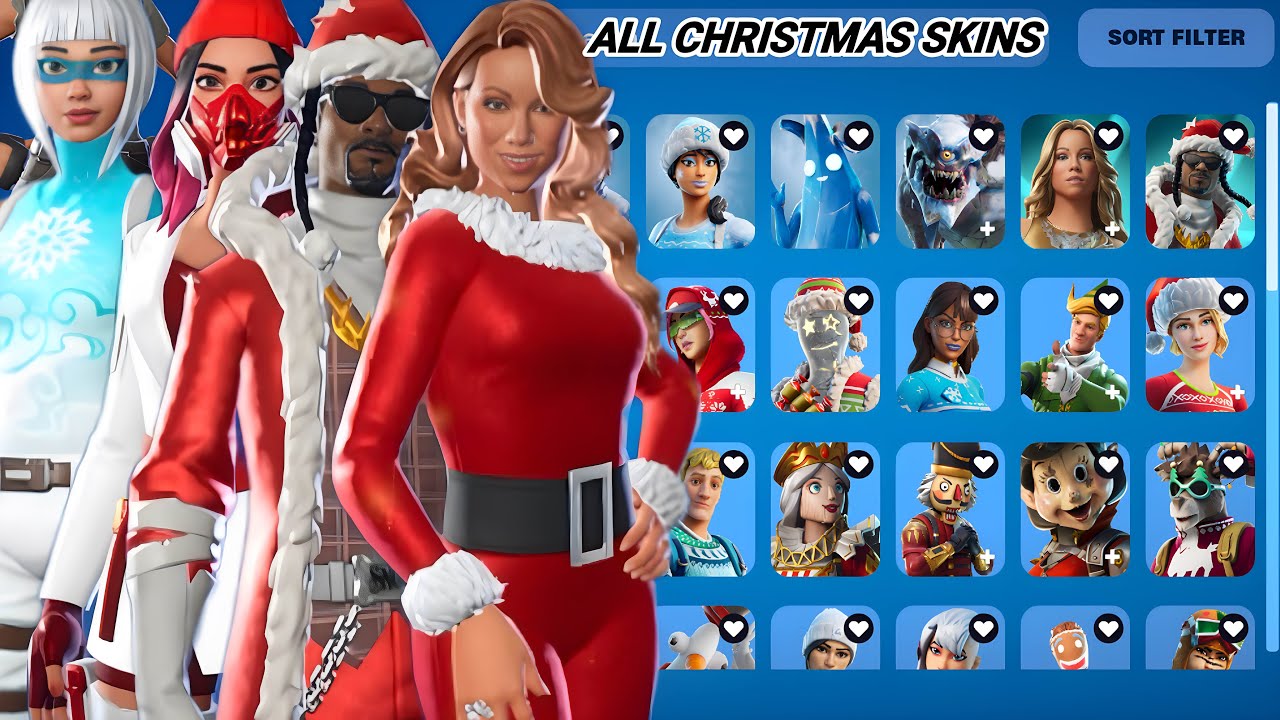 Evolution Christmas Skins Showcase in Fortnite (2017-2024)