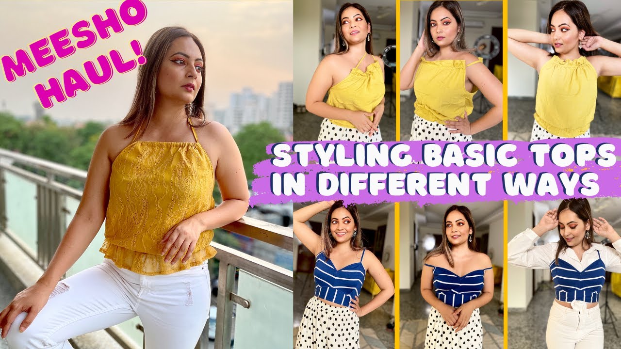 How To Style Basic Tops in Different Ways Huge Meesho Tops Haul under
